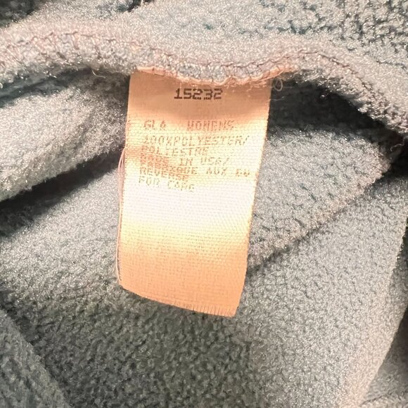 vintage Woolrich Womens Fleece Pullover jacket Button-Up Collar blue size Large - Picture 6 of 7